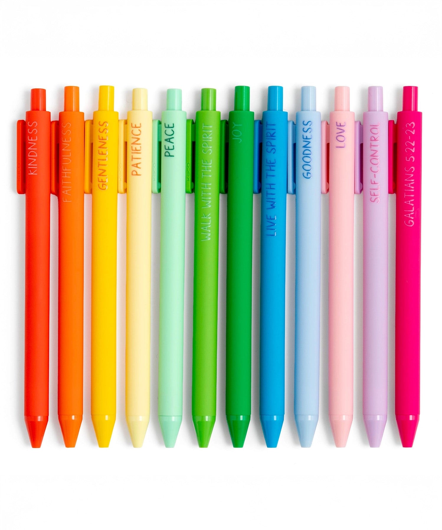 Fruits of the Spirit Faith-Inspired Pen Set of 12