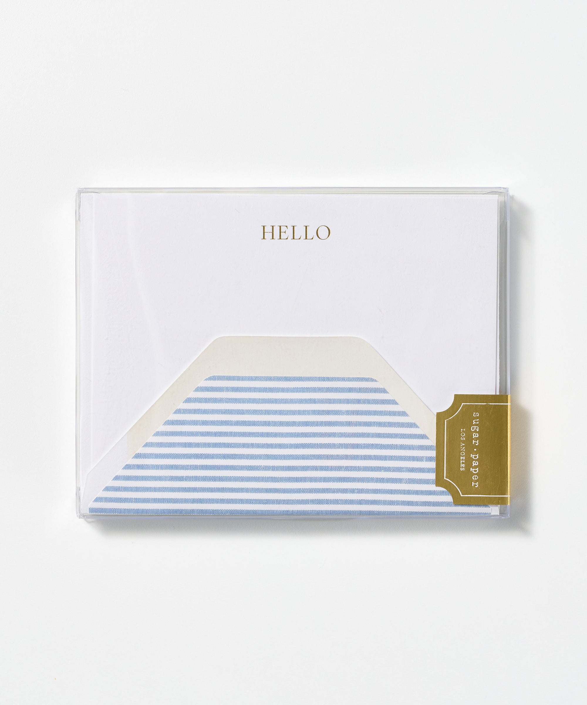 Ticking Stripe Hello Note Set