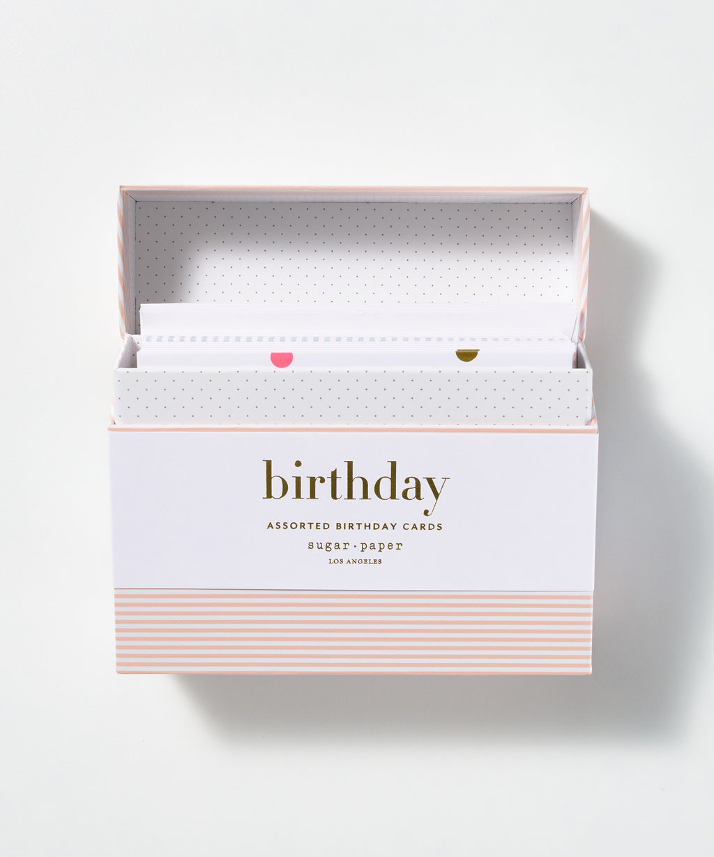 Birthday Card Box, 12 Assorted Birthday Cards
