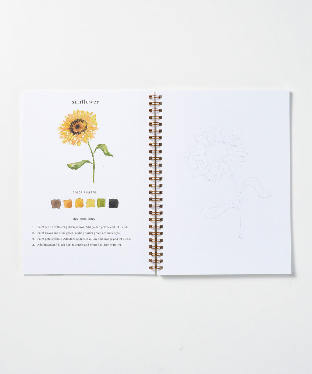 Flowers Watercolor Workbook