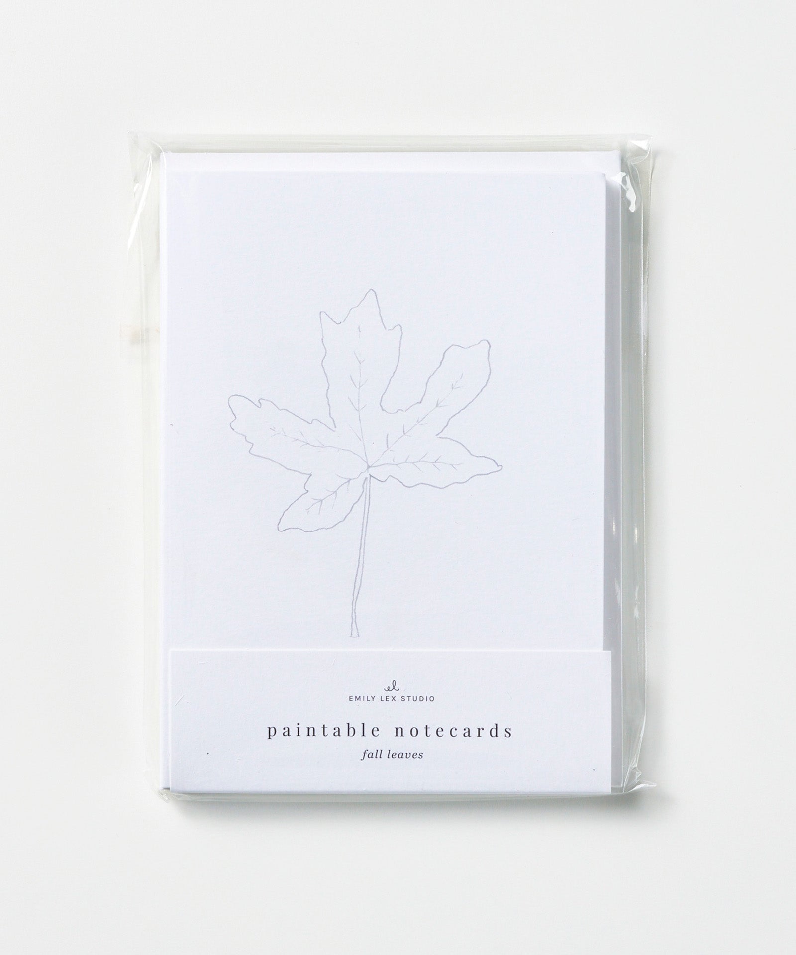 Fall Leaves Paintable Watercolor Notecard Set