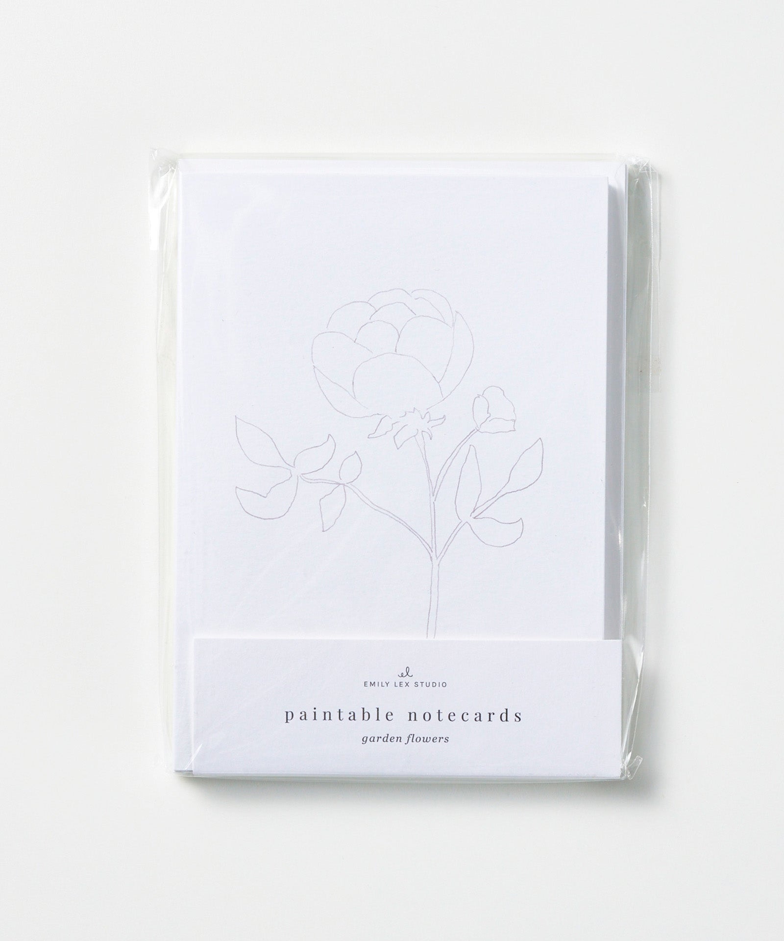 Garden Flowers Paintable Watercolor Notecard Set