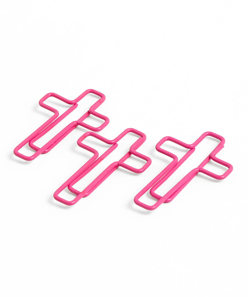 Pink Cross Paperclips