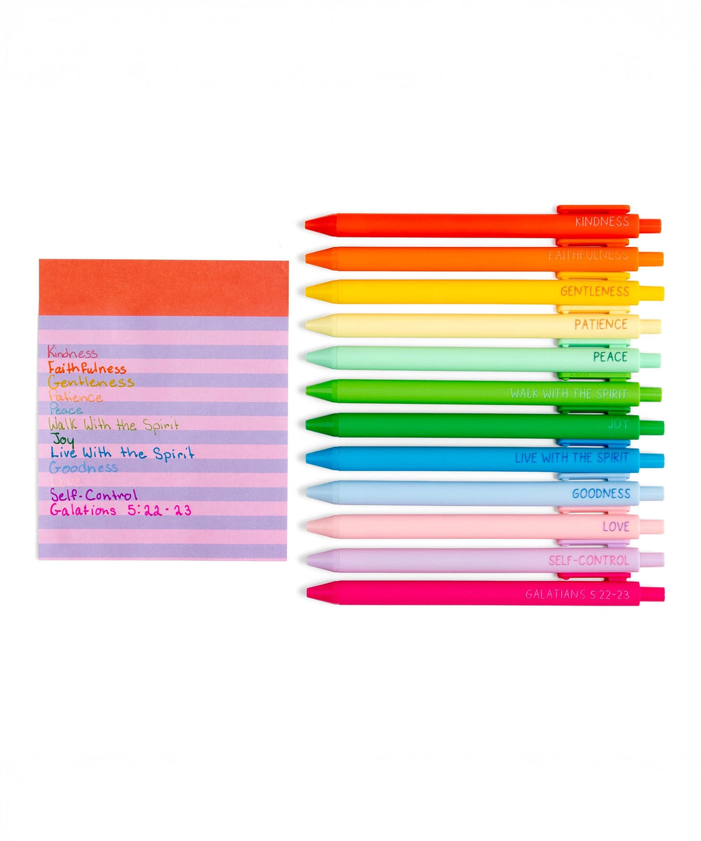 Fruits of the Spirit Faith-Inspired Pen Set of 12