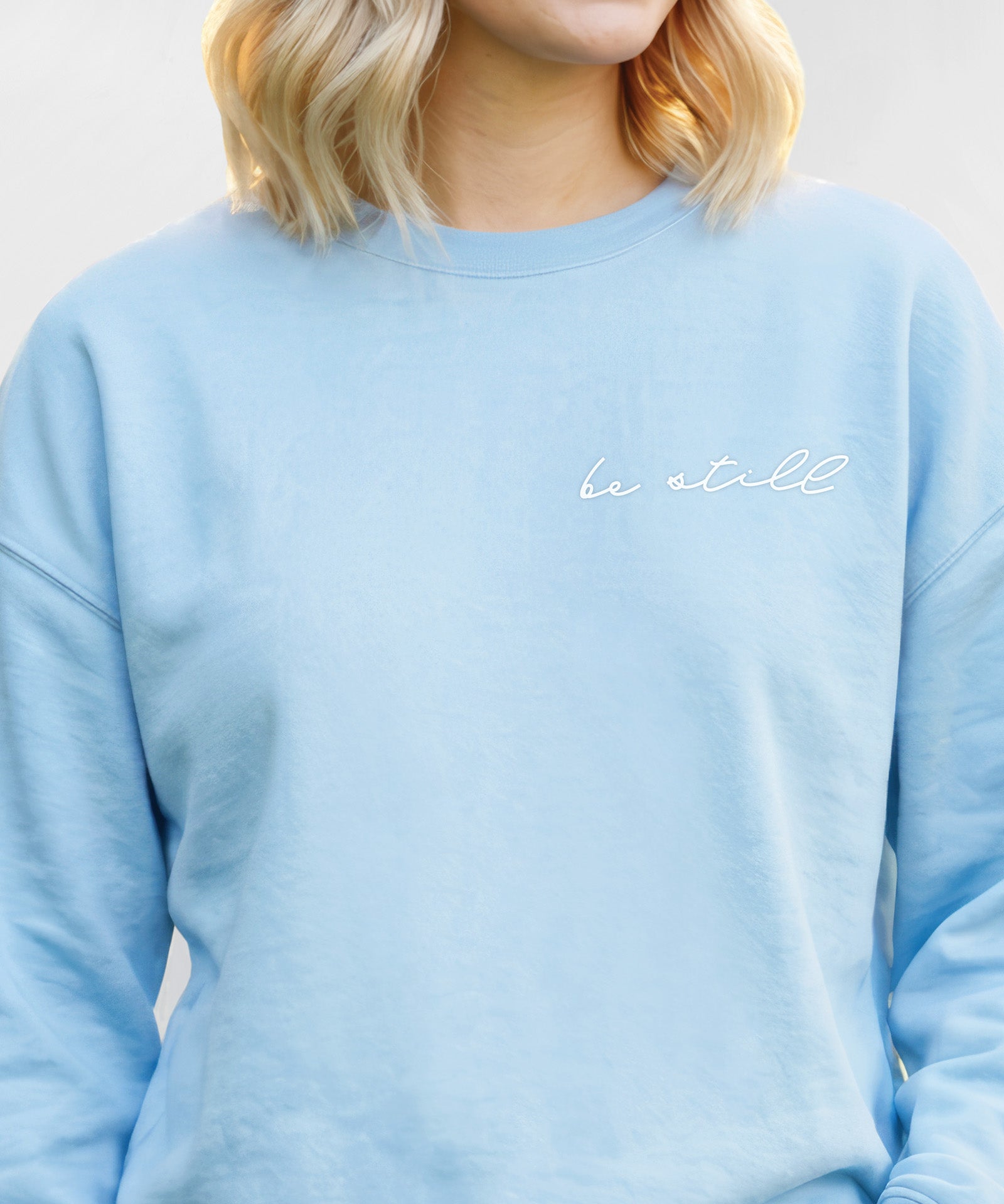 Be Still Sweatshirt in Chambray