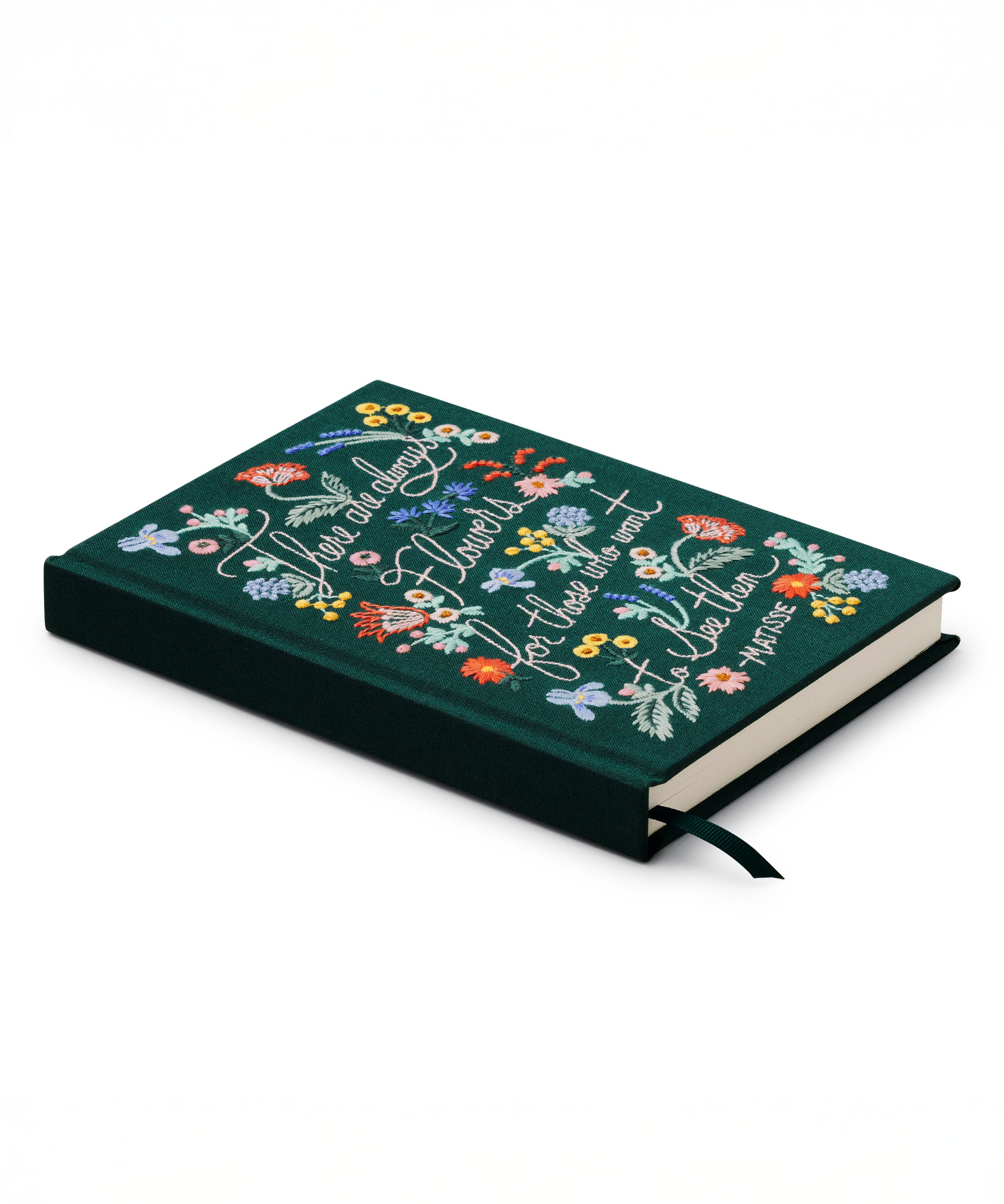 There Are Always Flowers Embroidered Journal