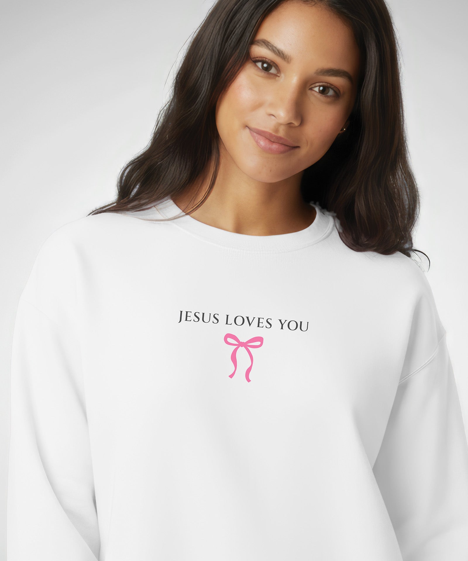 Jesus Loves You Sweatshirt in White