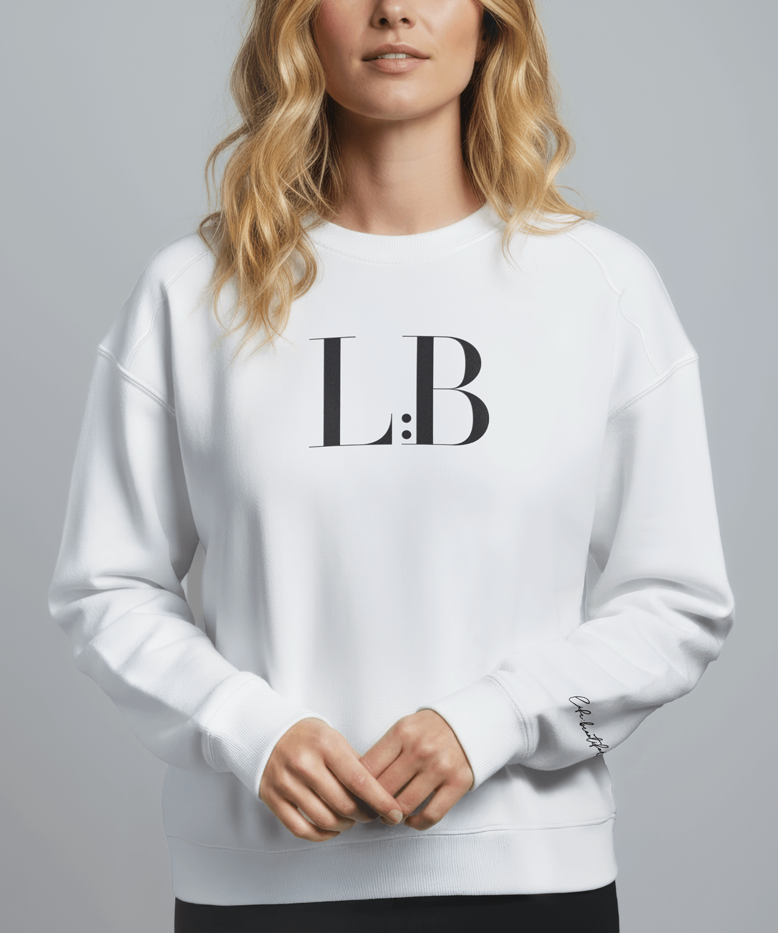 L:B® Logo Sweatshirt in White