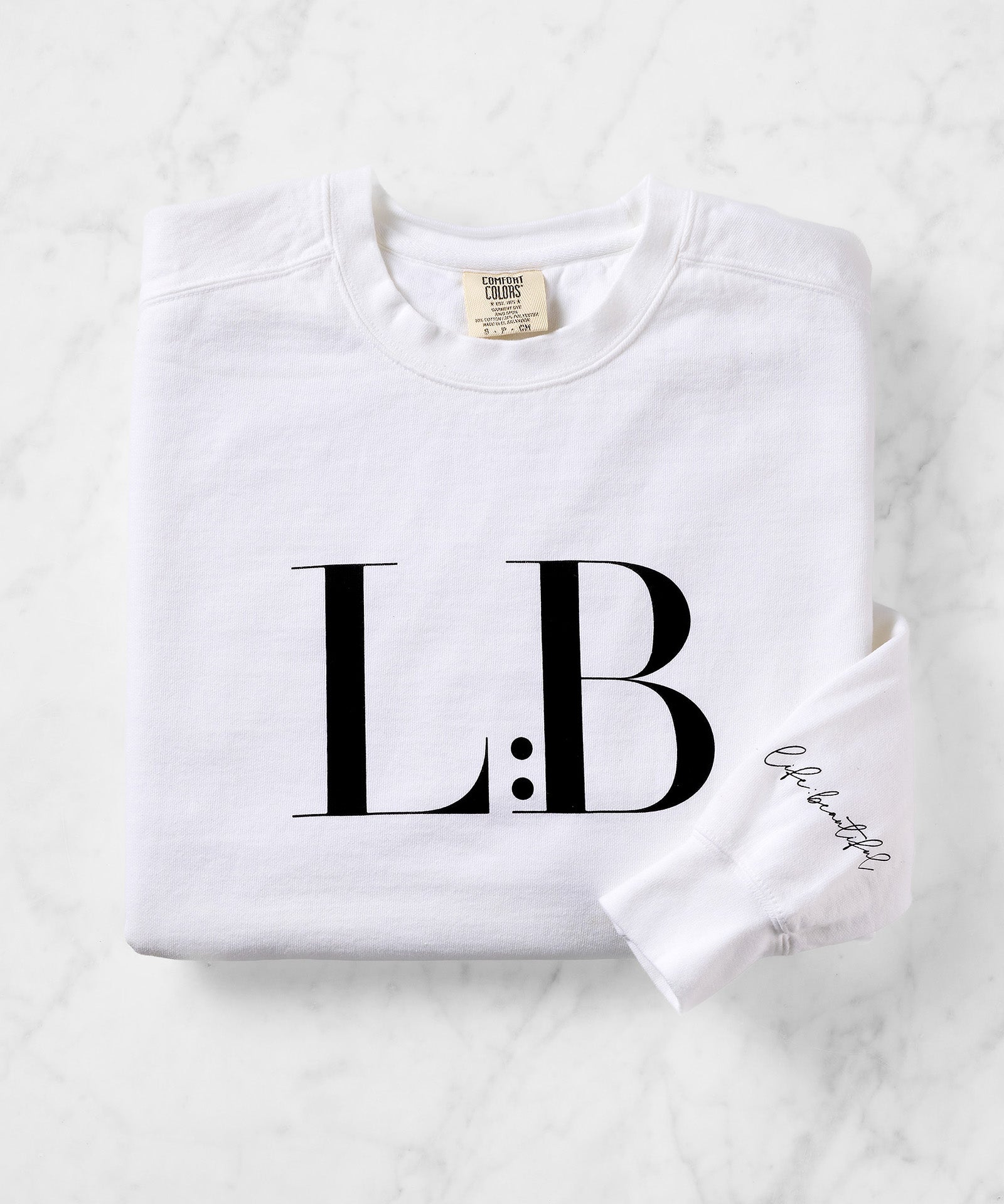 L:B® Logo Sweatshirt in White