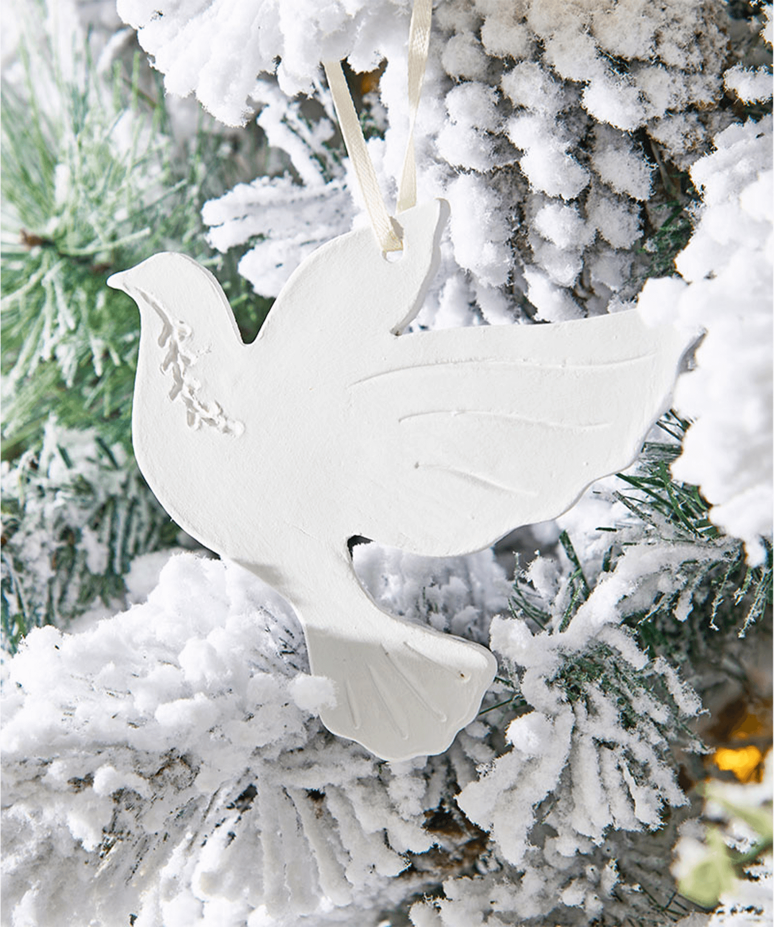 White Dove Tree Ornament