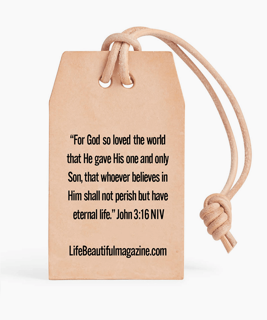 Leather Bible Verse Tag