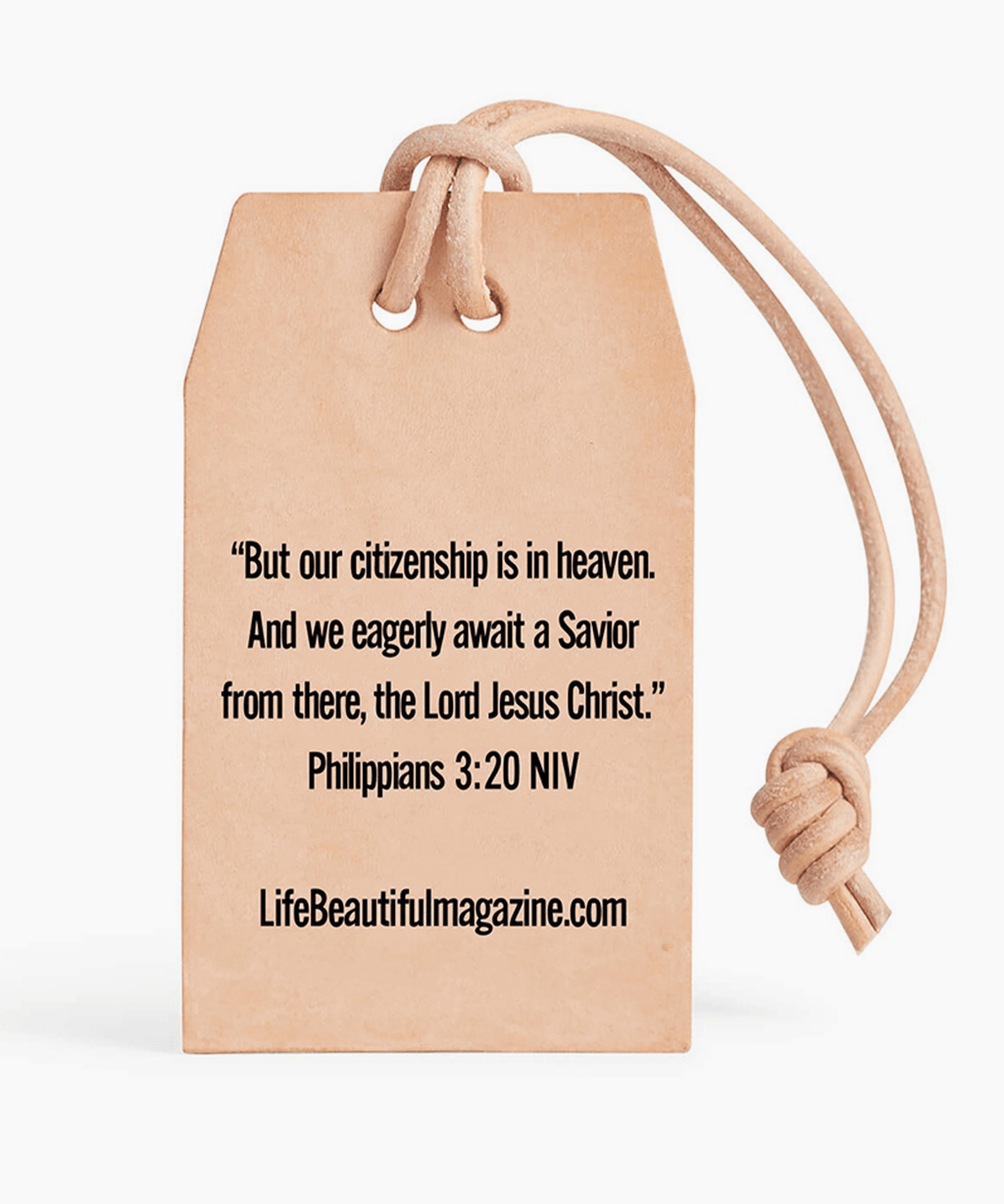 Leather Bible Verse Tag